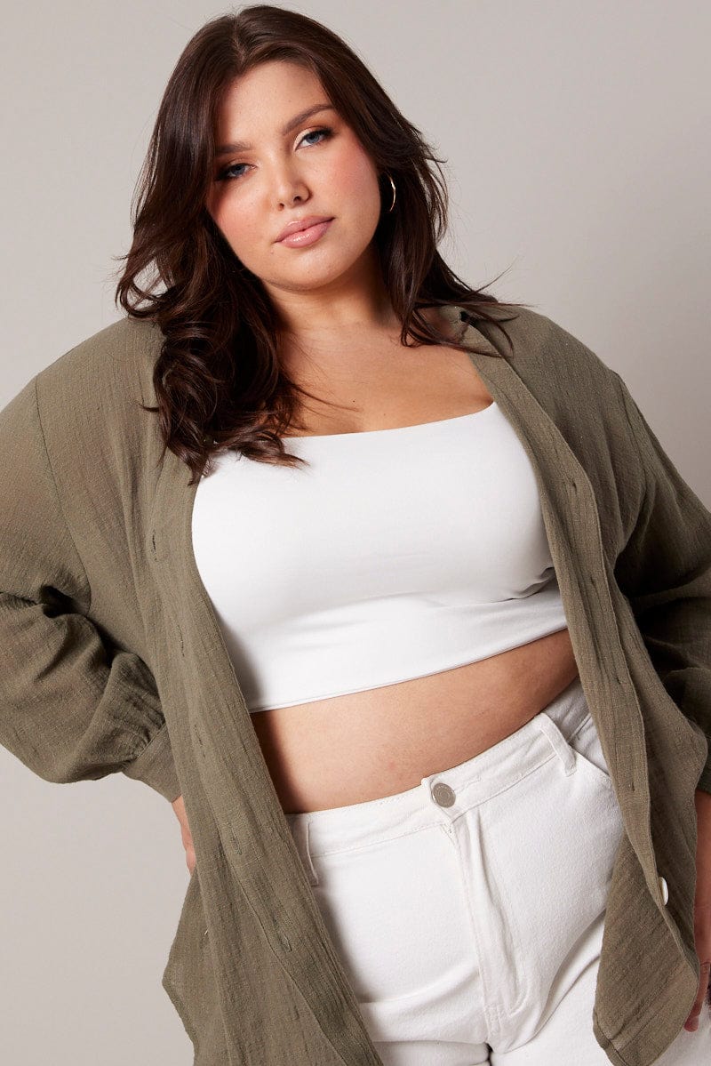 Green Relaxed Shirt Long Sleeve - Image 3