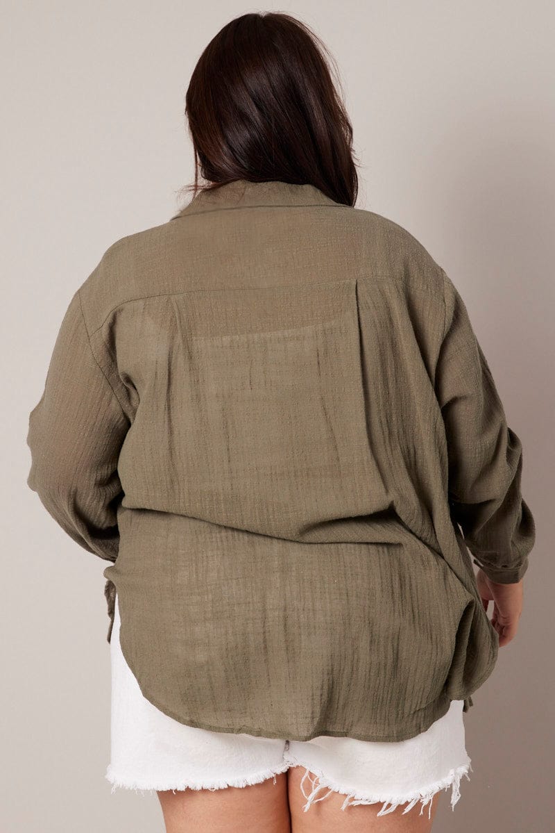 Green Relaxed Shirt Long Sleeve - Image 5