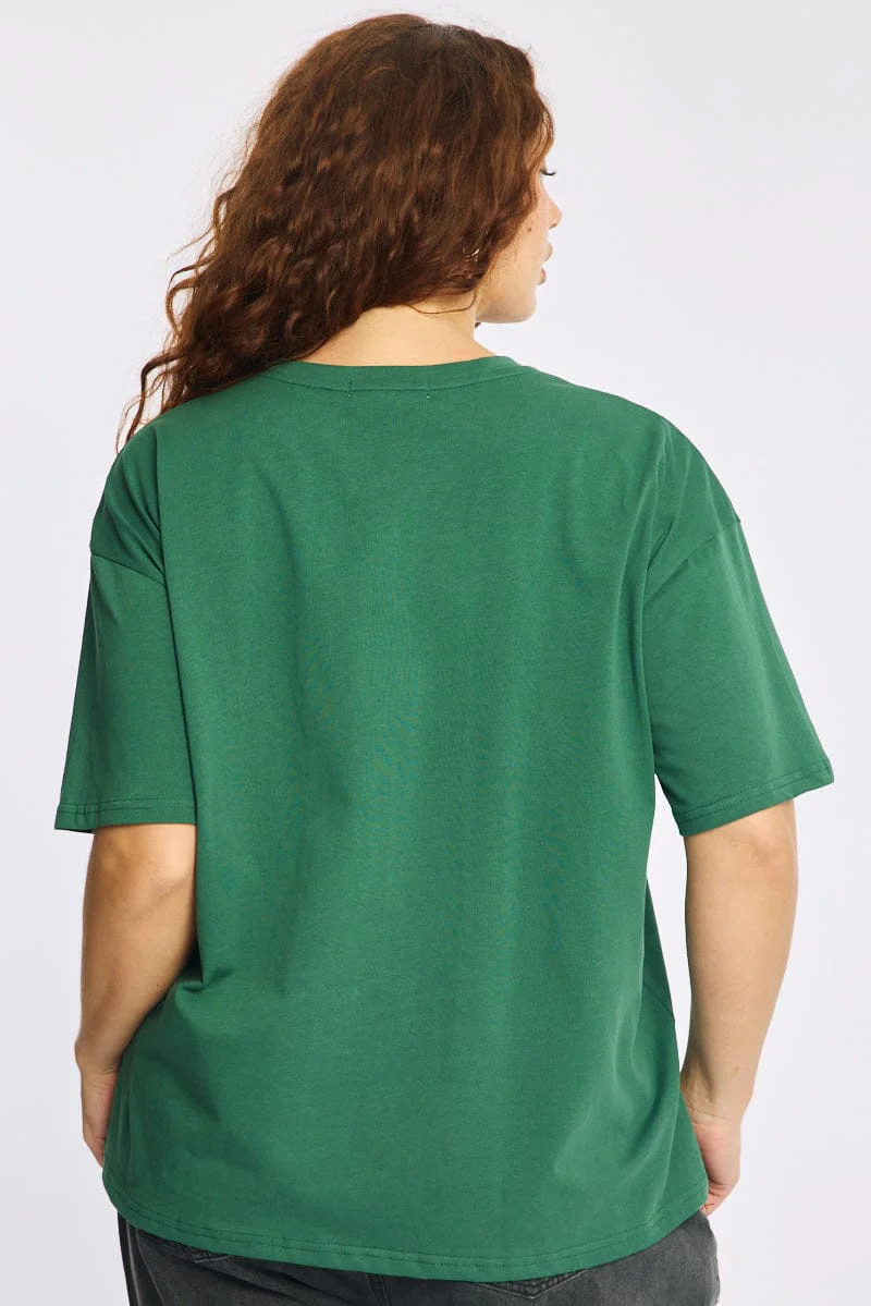 Green Relaxed T-shirt Short Sleeve - Image 4