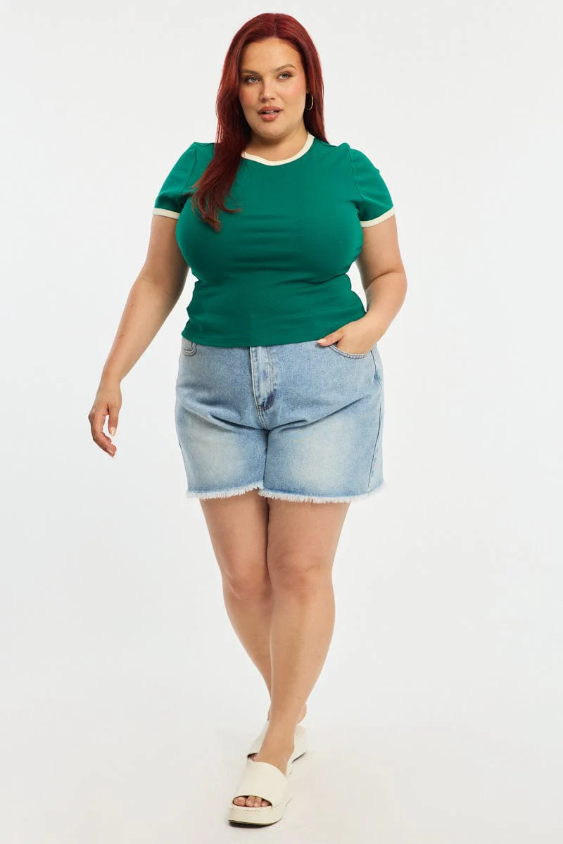 Green Ringer Tee Short Sleeve - Image 2