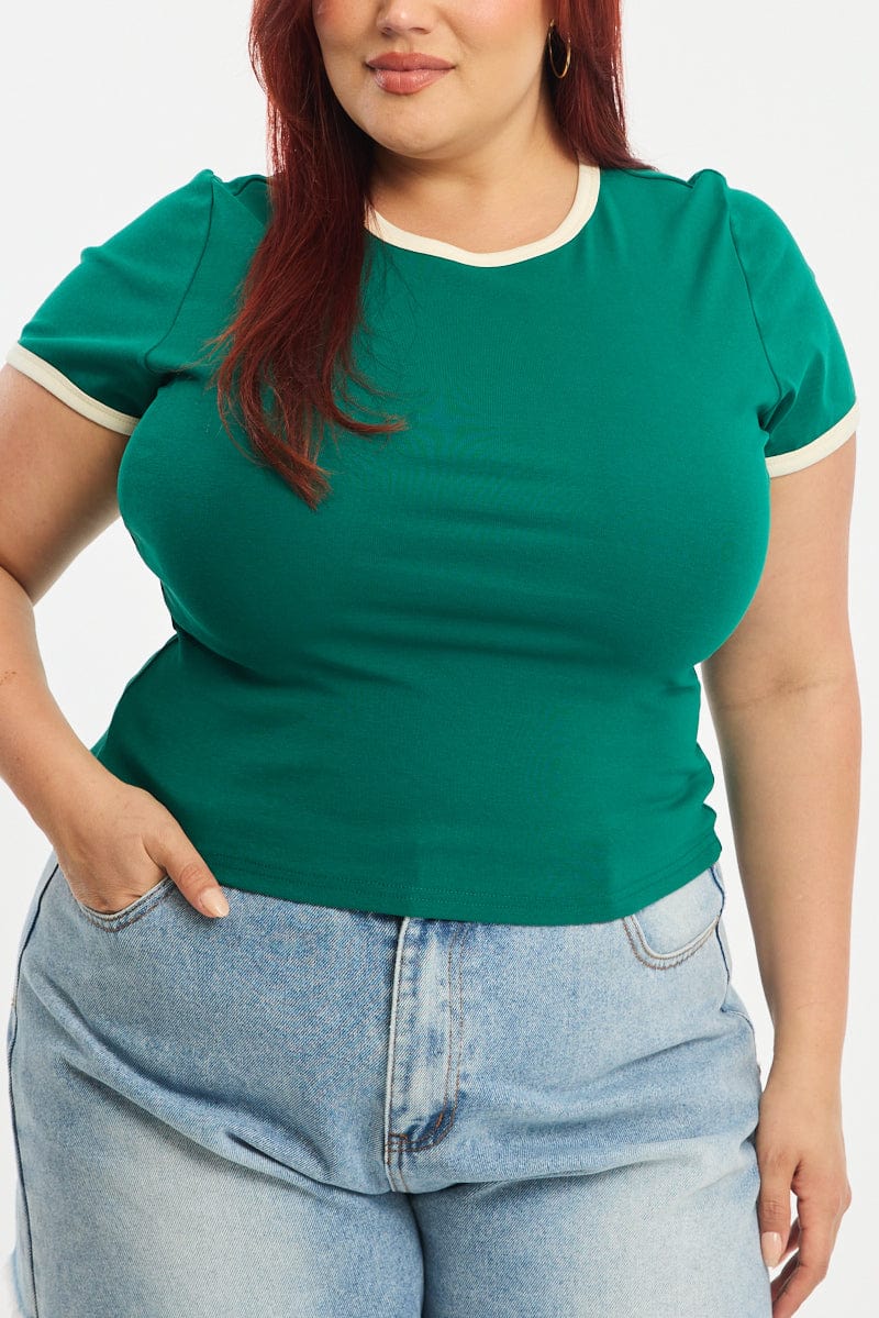 Green Ringer Tee Short Sleeve - Image 5