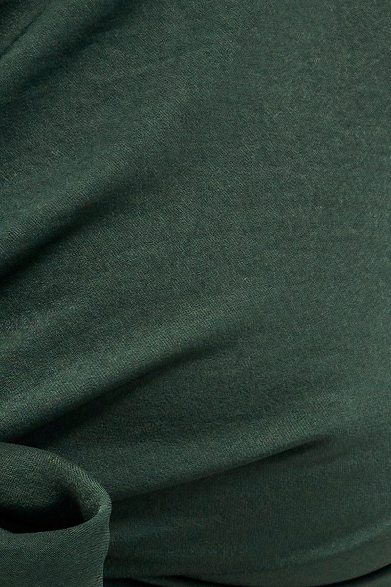 Green Satin Tie Front Short Sleeve Bolero Top - Image 6