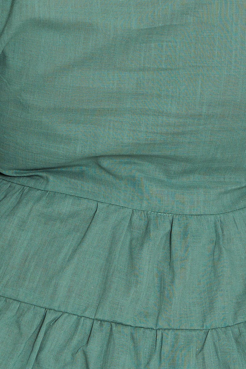 Green Shell Top Hunter Long Sleeve Linen Blend Tie - Image 6