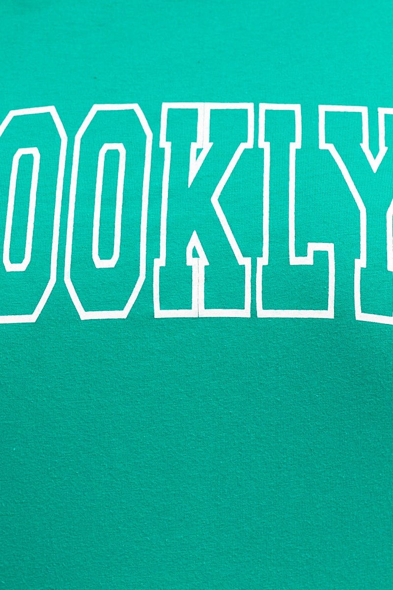 Green Short Cuff Sleeve Graphic Regular T-shirt - Image 6