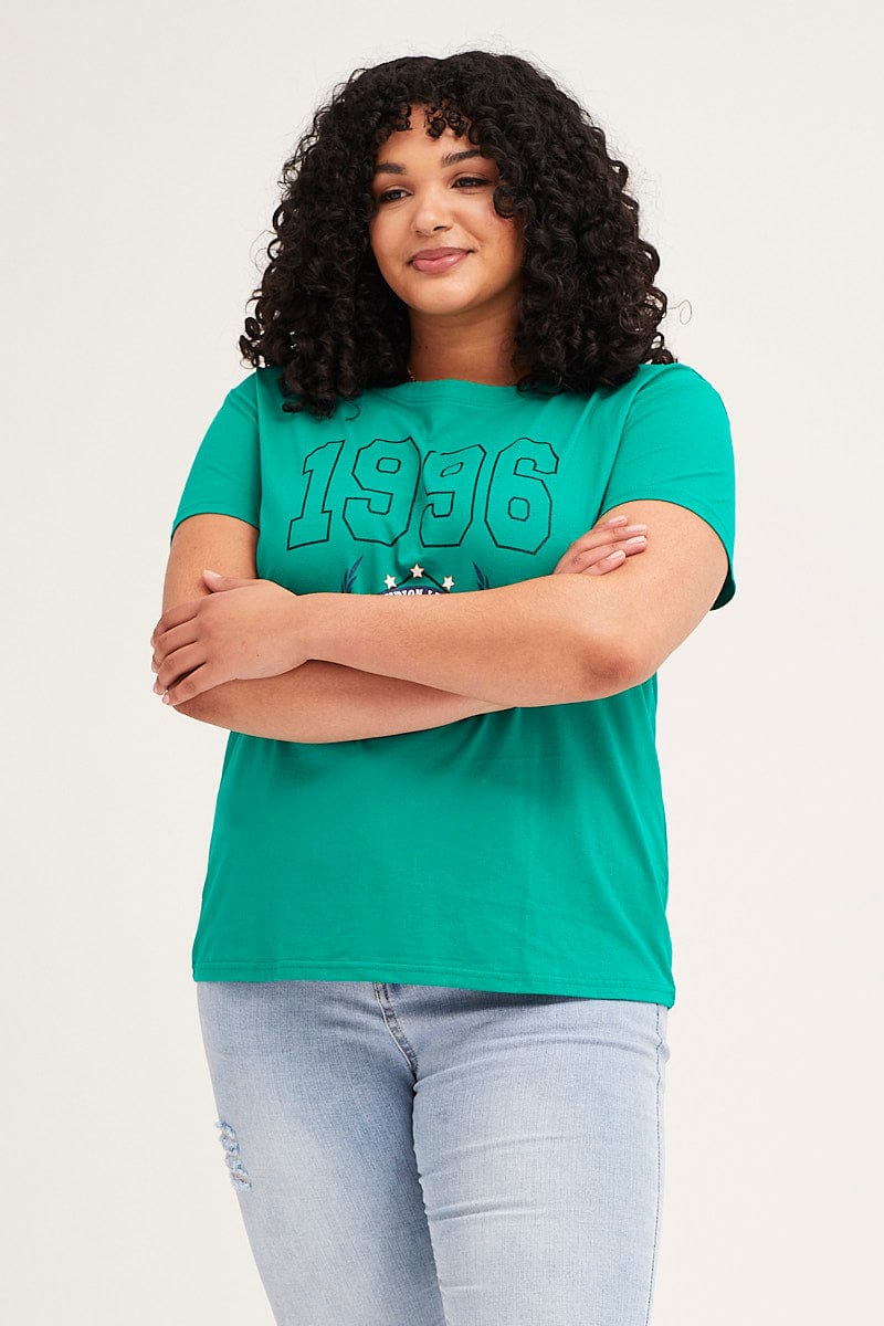 Green Short Sleeve Graphic T-shirt - Image 3