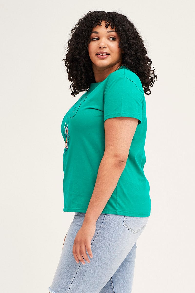 Green Short Sleeve Graphic T-shirt - Image 4