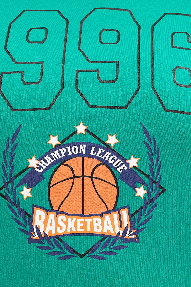 Green Short Sleeve Graphic T-shirt - Image 6