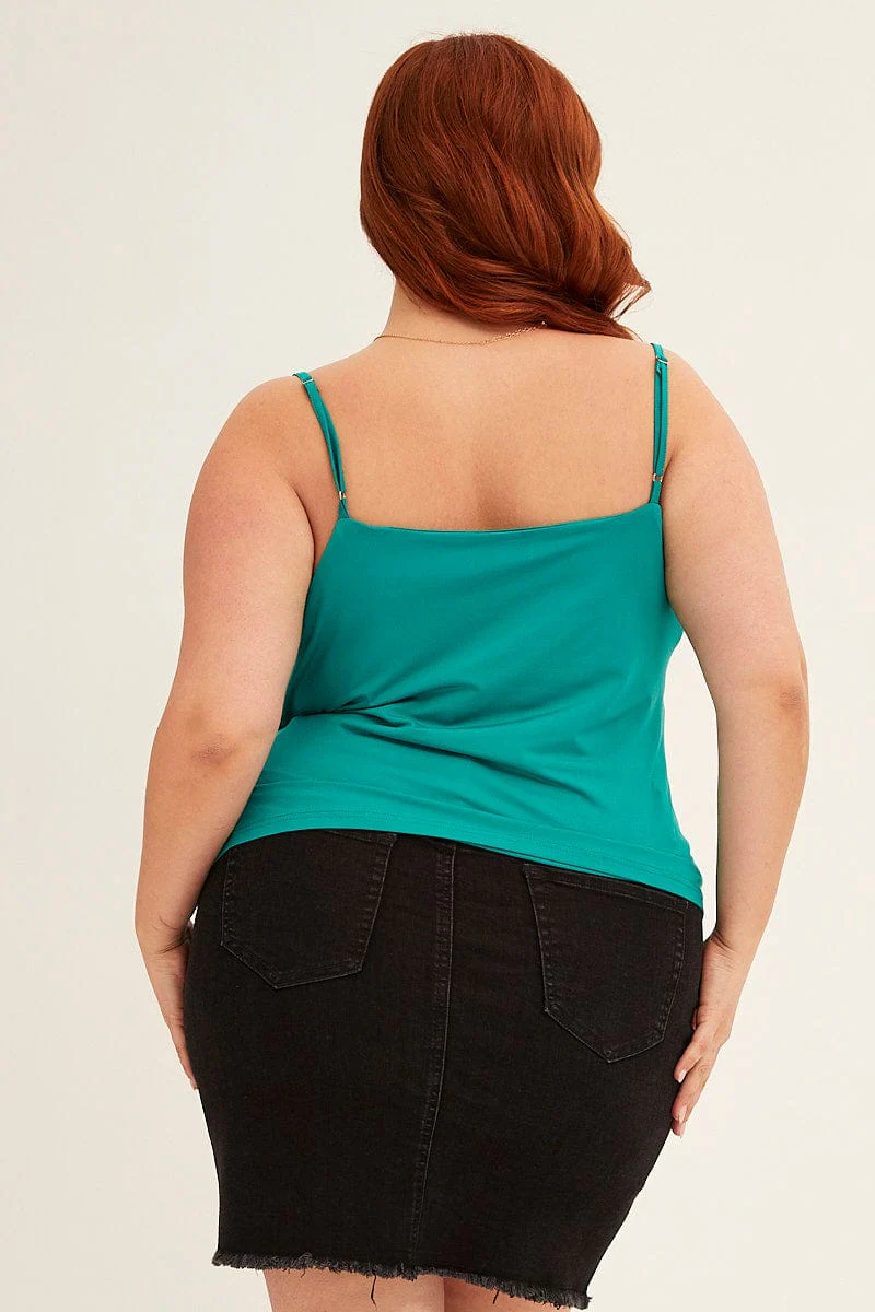 Green Singlet Top Cowl Neck - Image 5