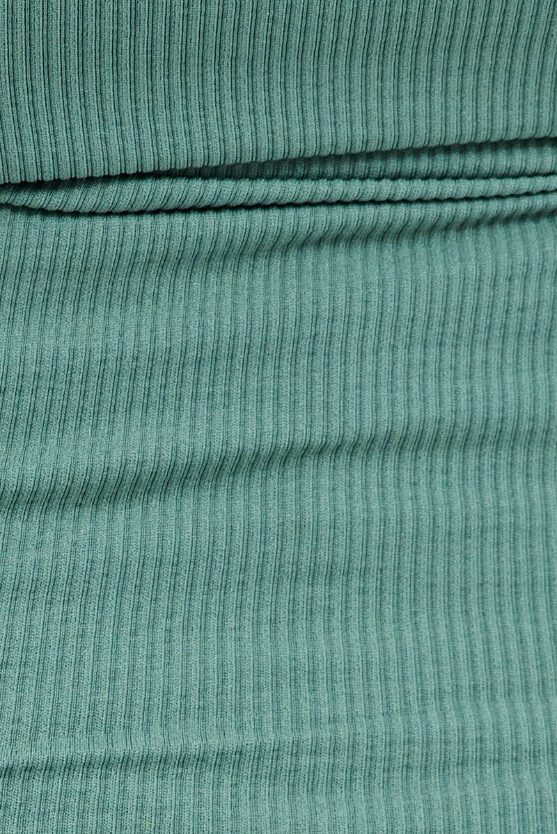 Green Singlet Top Scoop Neck Seamless - Image 6