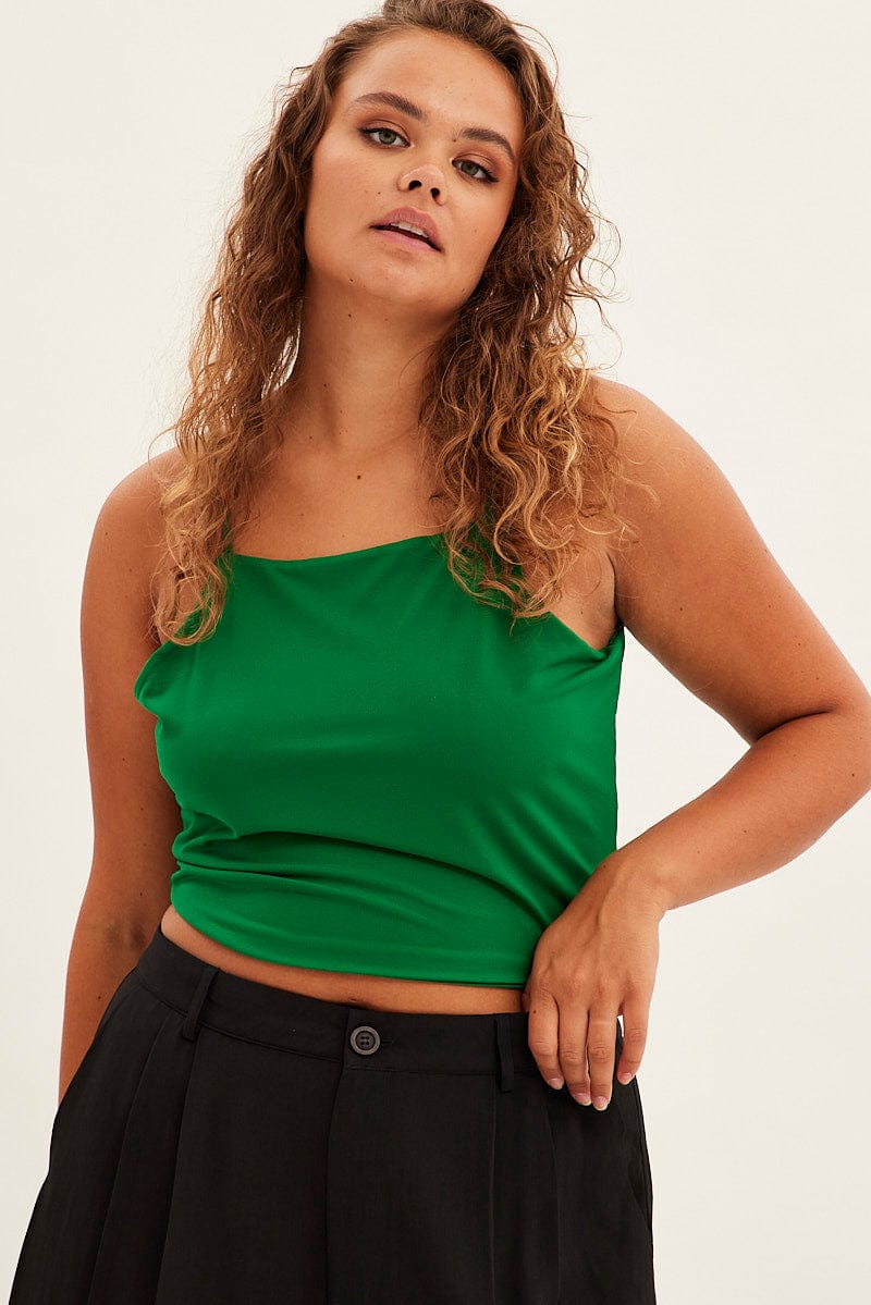 Green Singlet Top Square Neck - Image 3