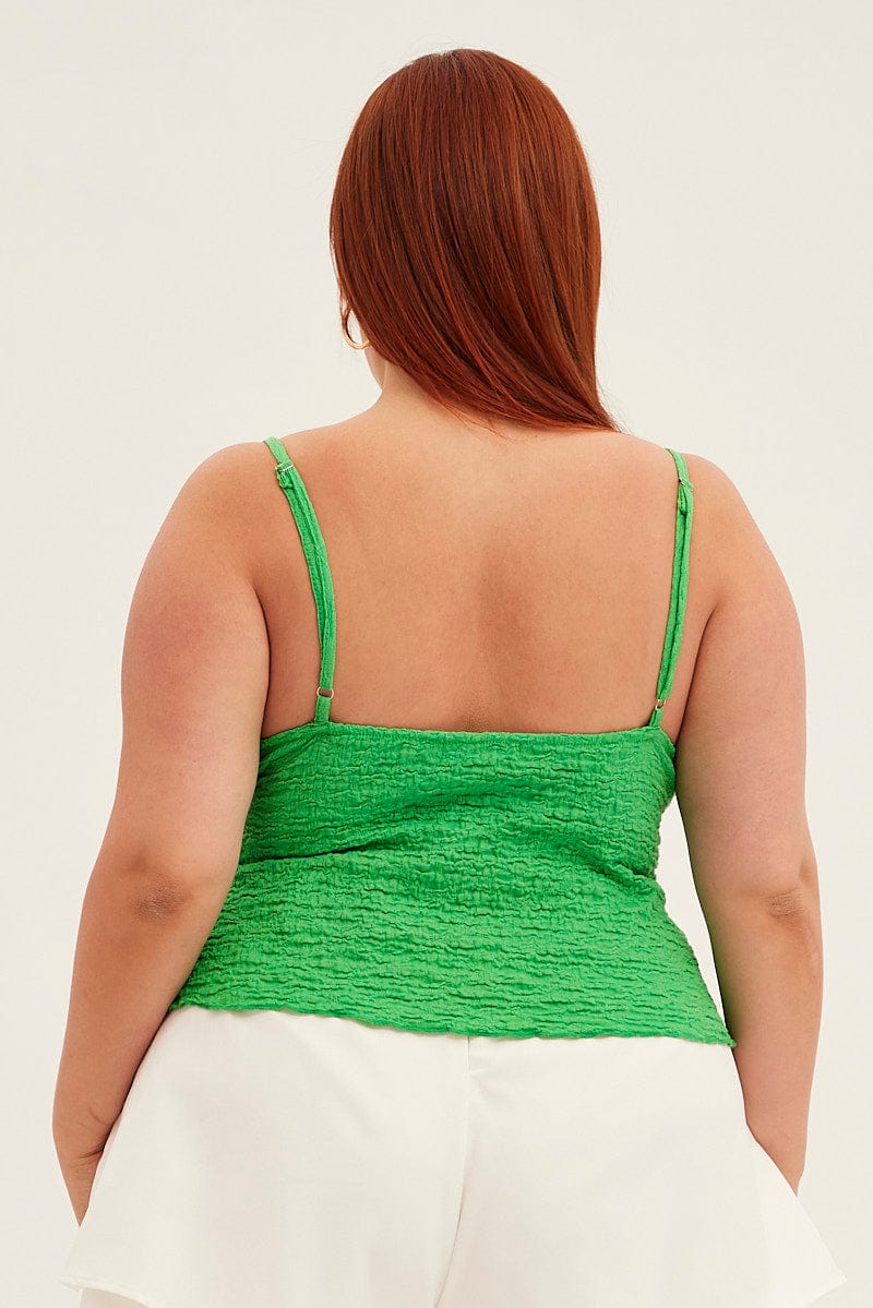 Green Singlet Top V-neck - Image 5