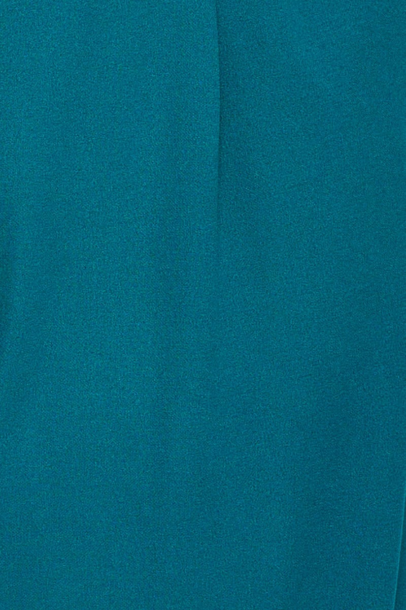 Green Slim Leg Pants High Rise Belted - Image 6