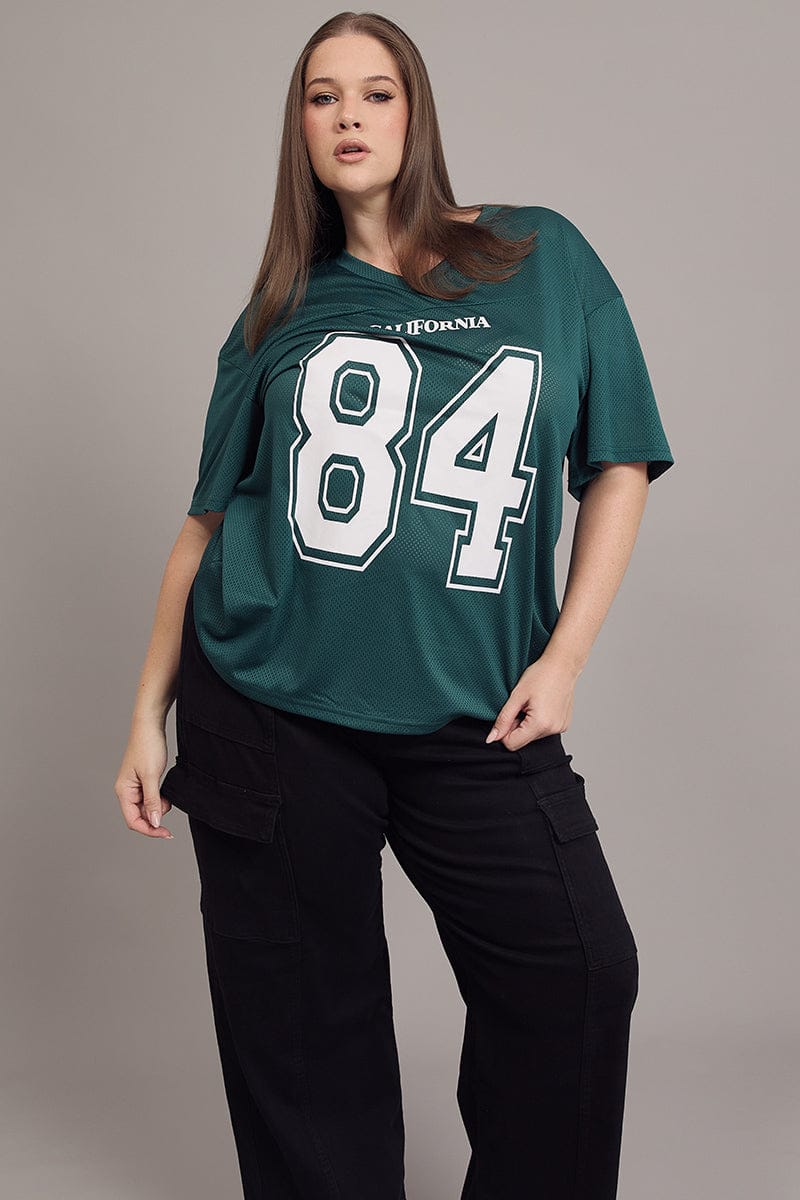 Green Sports Tee Short Sleeve