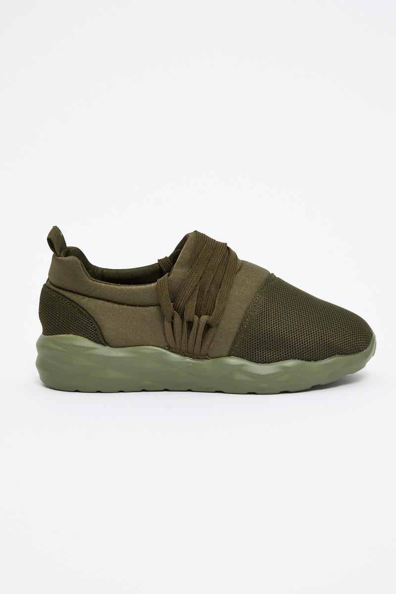 Green Strap Detail Sneakers - Image 3