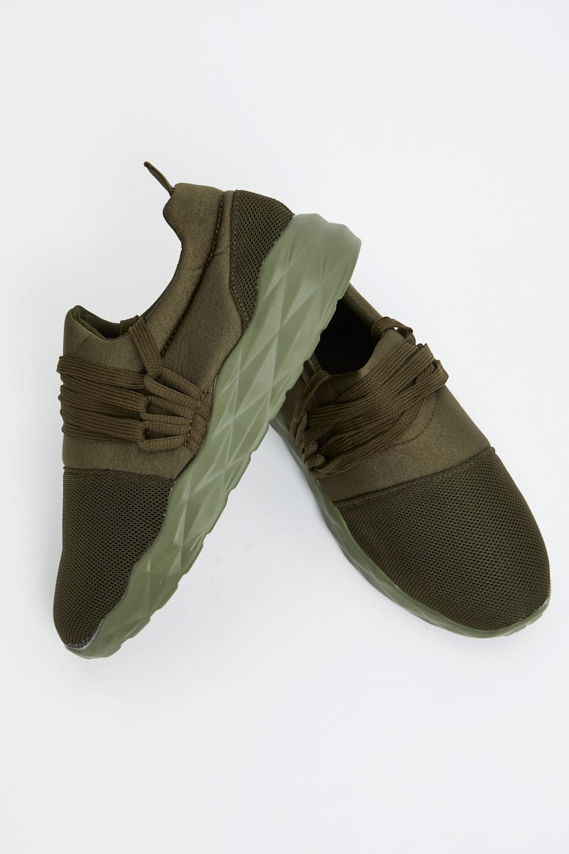 Green Strap Detail Sneakers - Image 4
