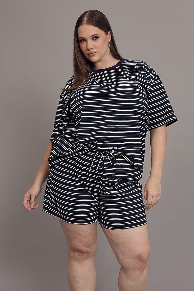 Green Stripe Short Sleeve Tee