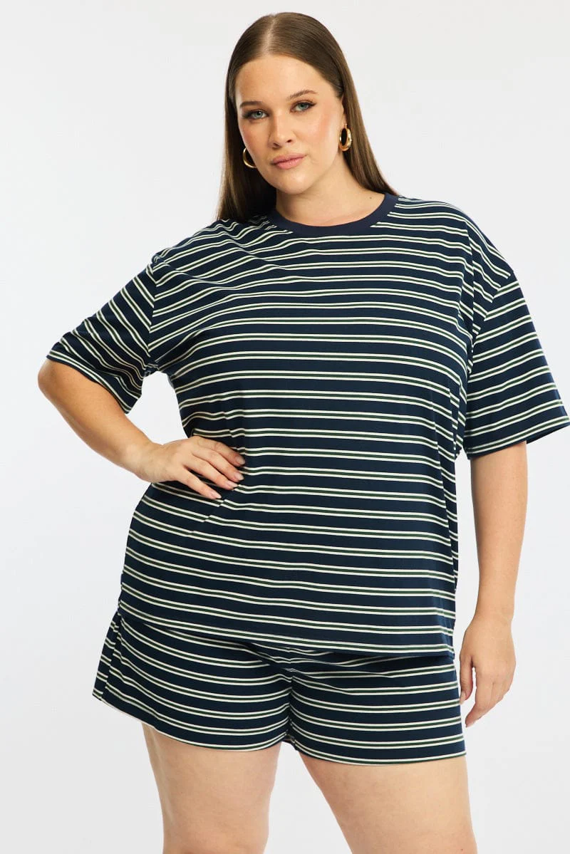 Green Stripe Short Sleeve Tee - Image 2