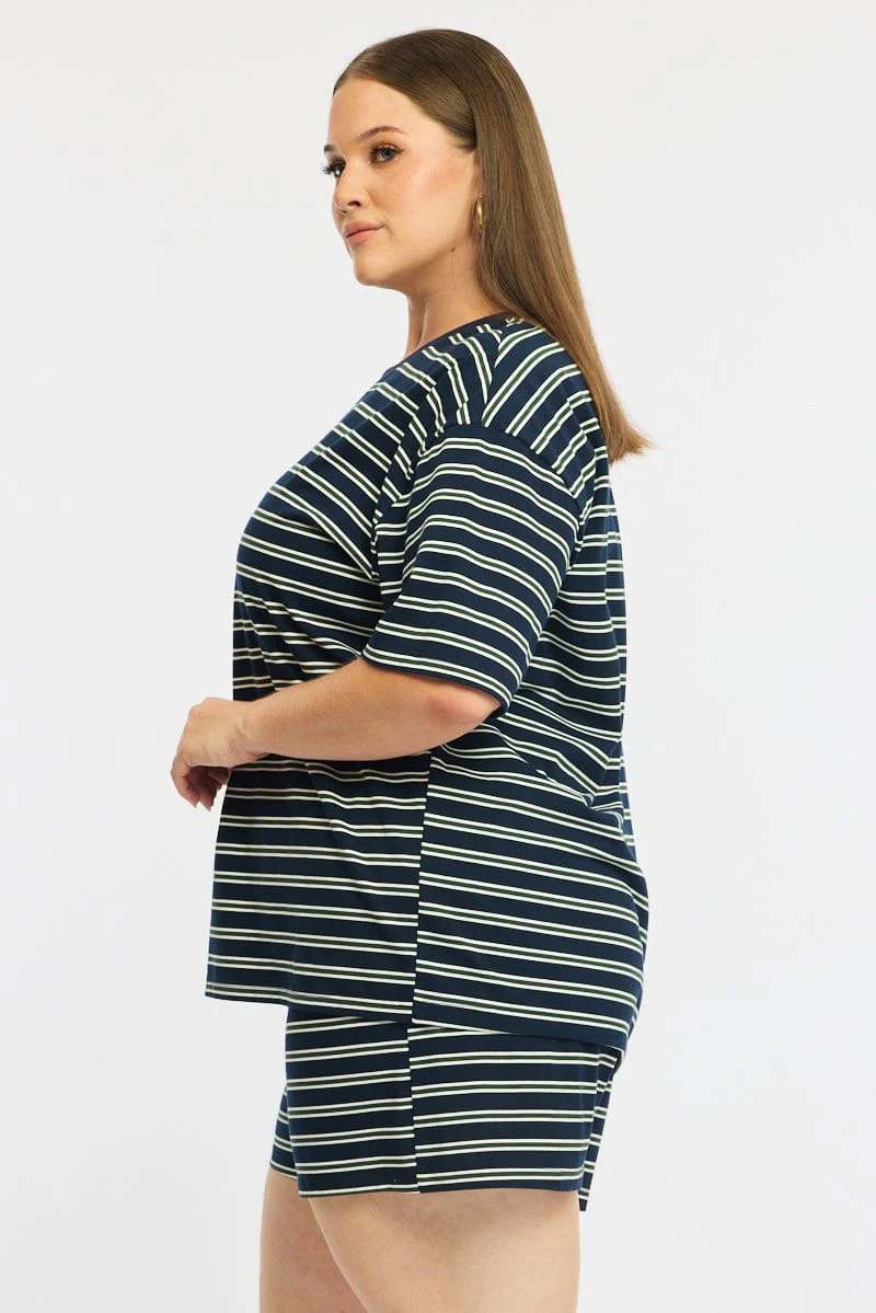 Green Stripe Short Sleeve Tee - Image 4
