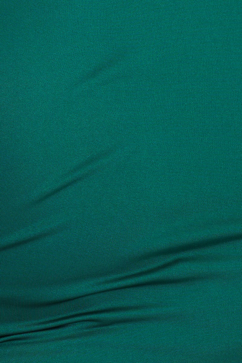 Green Tank Top Crew Neck Sleeveless Cotton Crop - Image 6