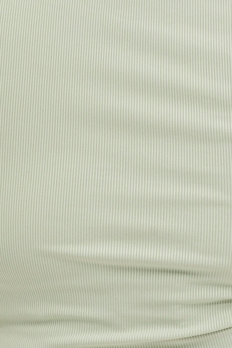 Green Tank Top Crew Neck Sleeveless Tie Side - Image 6
