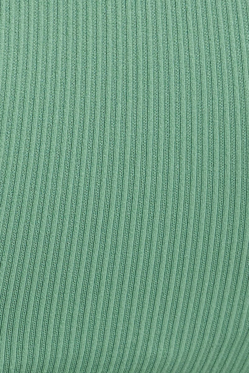 Green Tank Top High Neck Seamless - Image 6