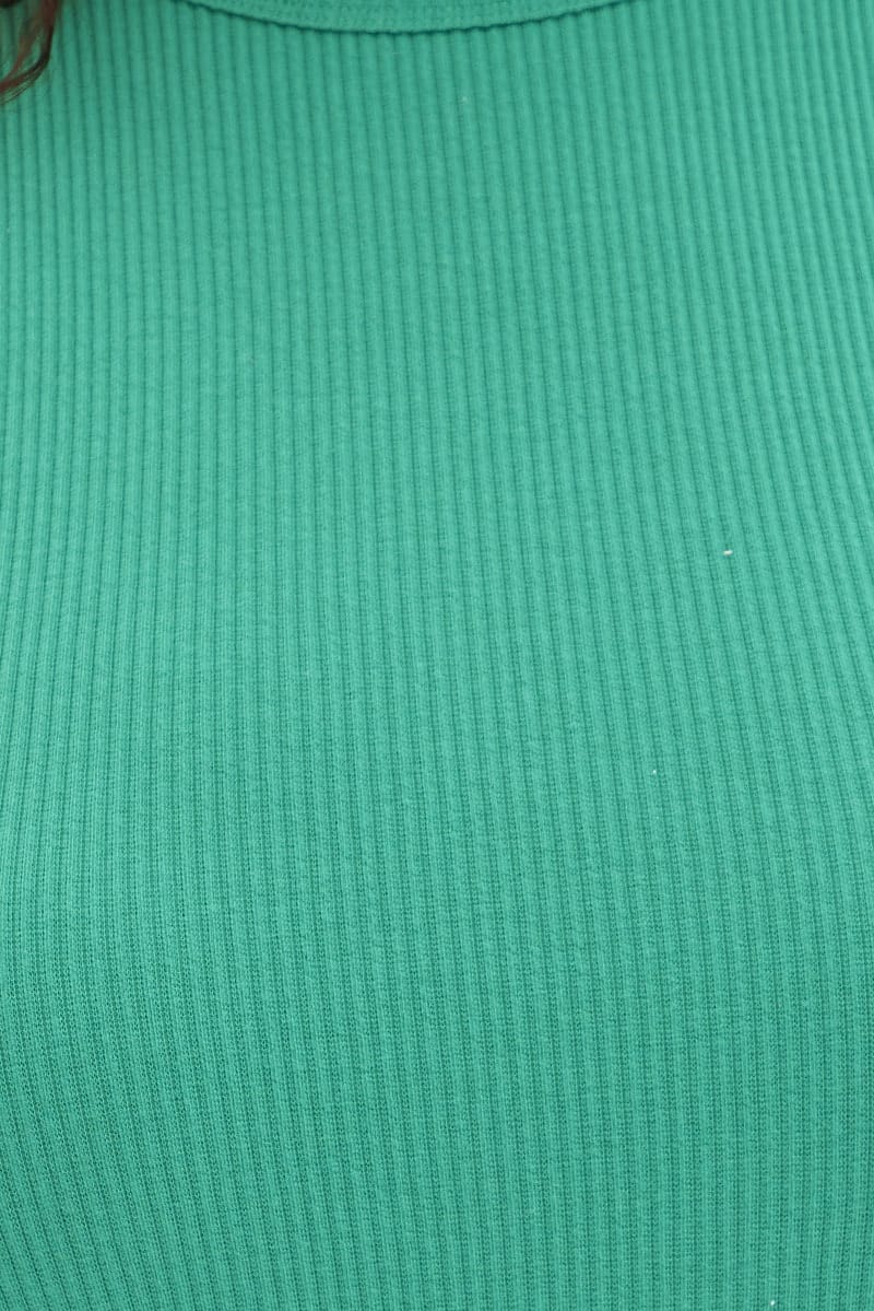 Green Tank Top Sleeveless Crew Neck - Image 6