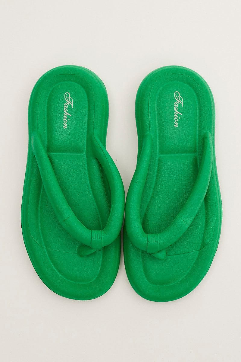Green Toe Post Slippers - Image 2