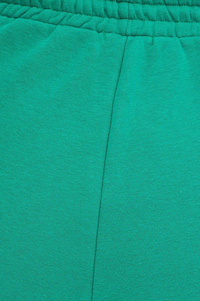 Green Track Shorts High Rise Elastic Waist - Image 6