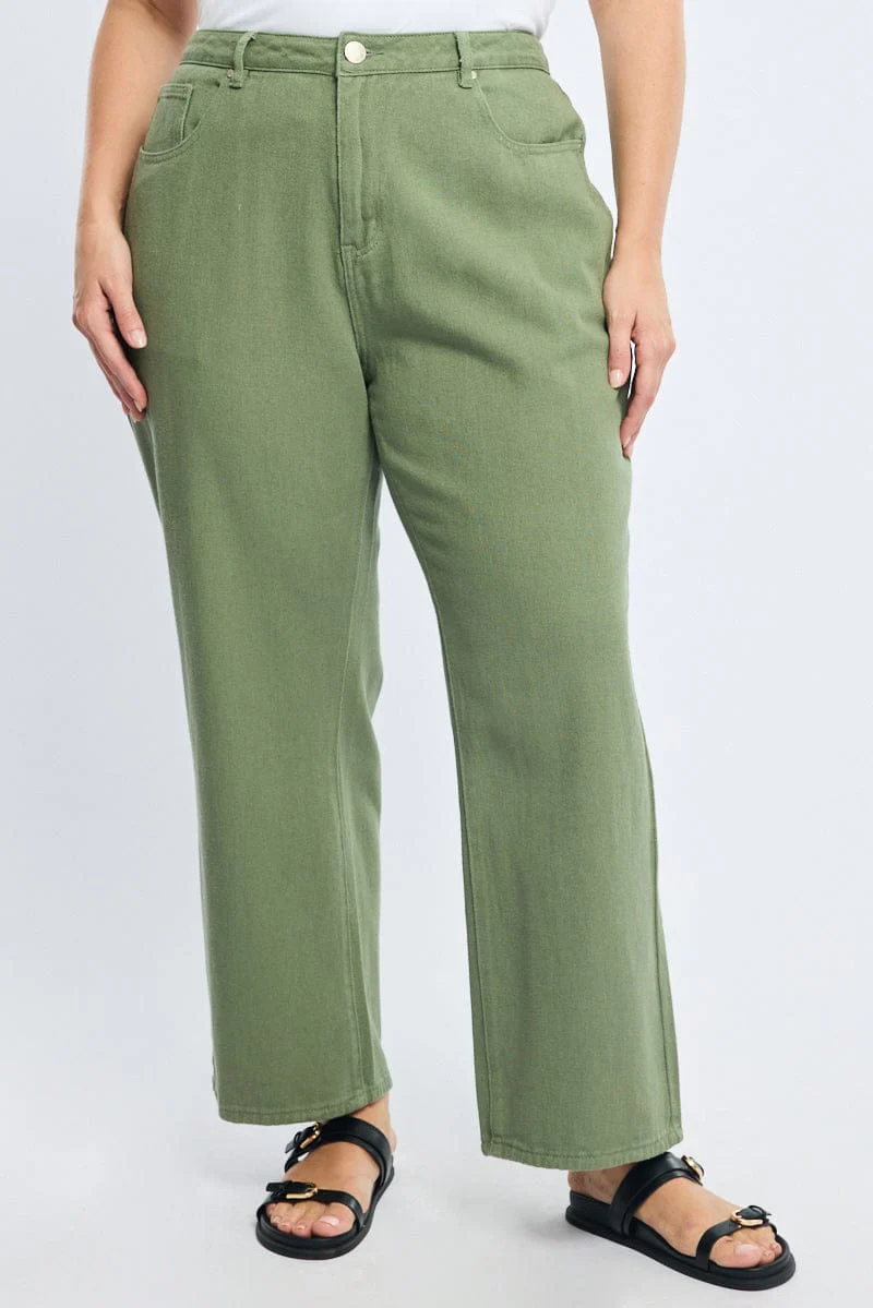 Green Wide Leg Jean - Image 2