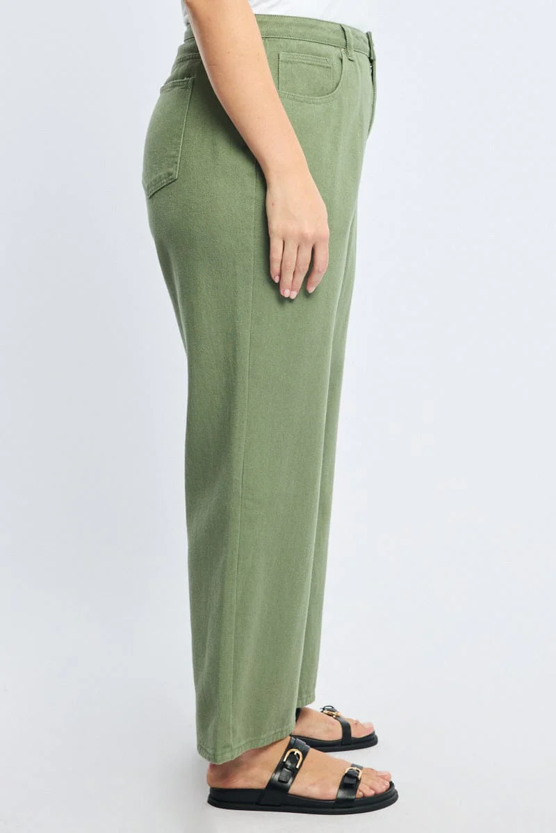 Green Wide Leg Jean - Image 3