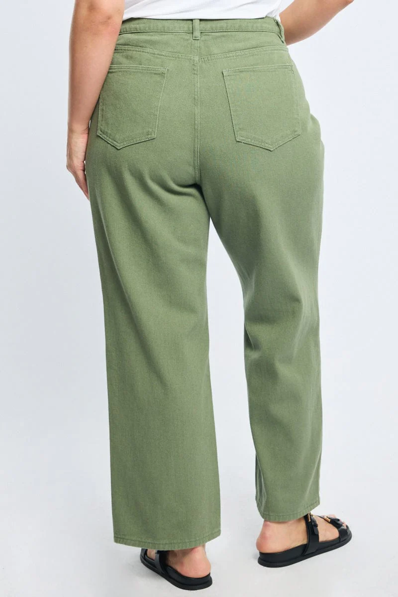 Green Wide Leg Jean - Image 4