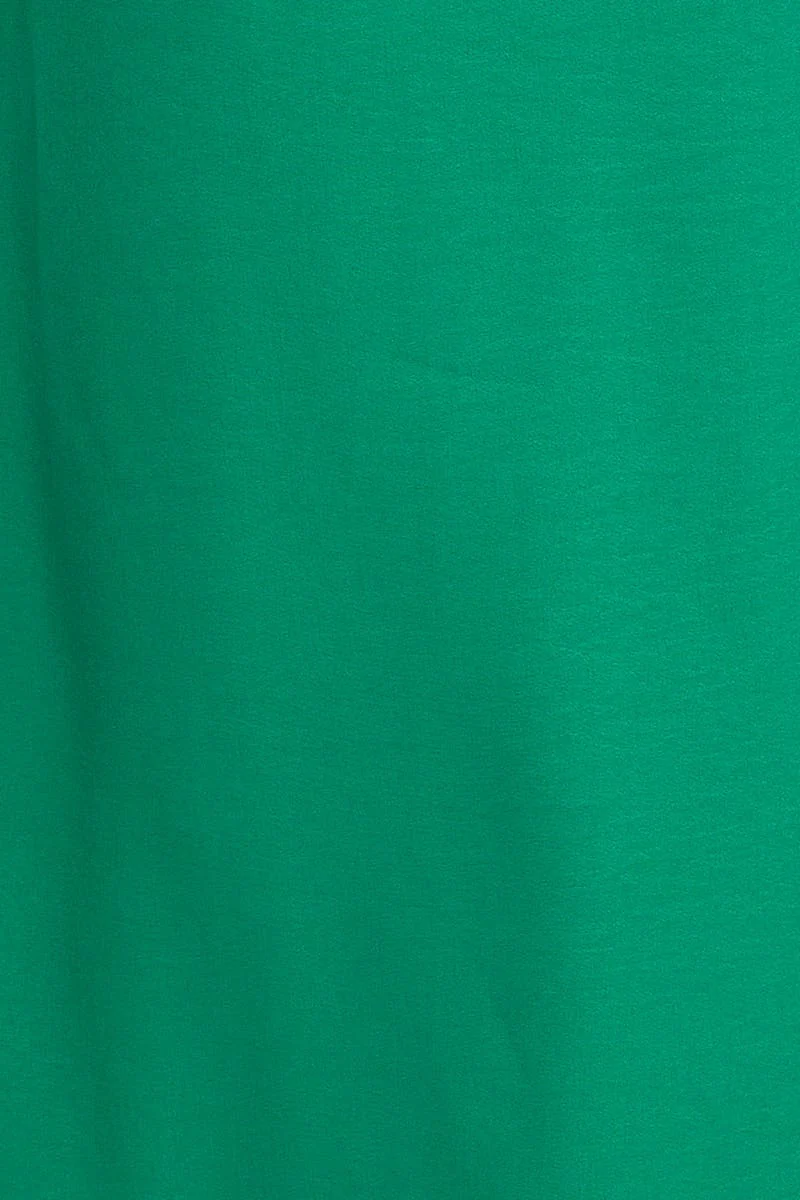 Green Wide Leg Pants High Waist Waist Tie - Image 6