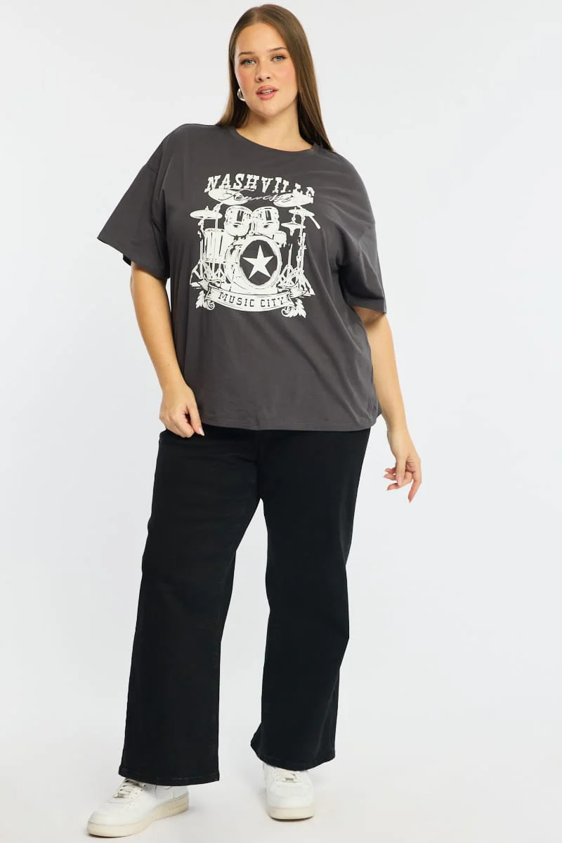 Grey Band Graphic Tee Short Sleeve - Image 3