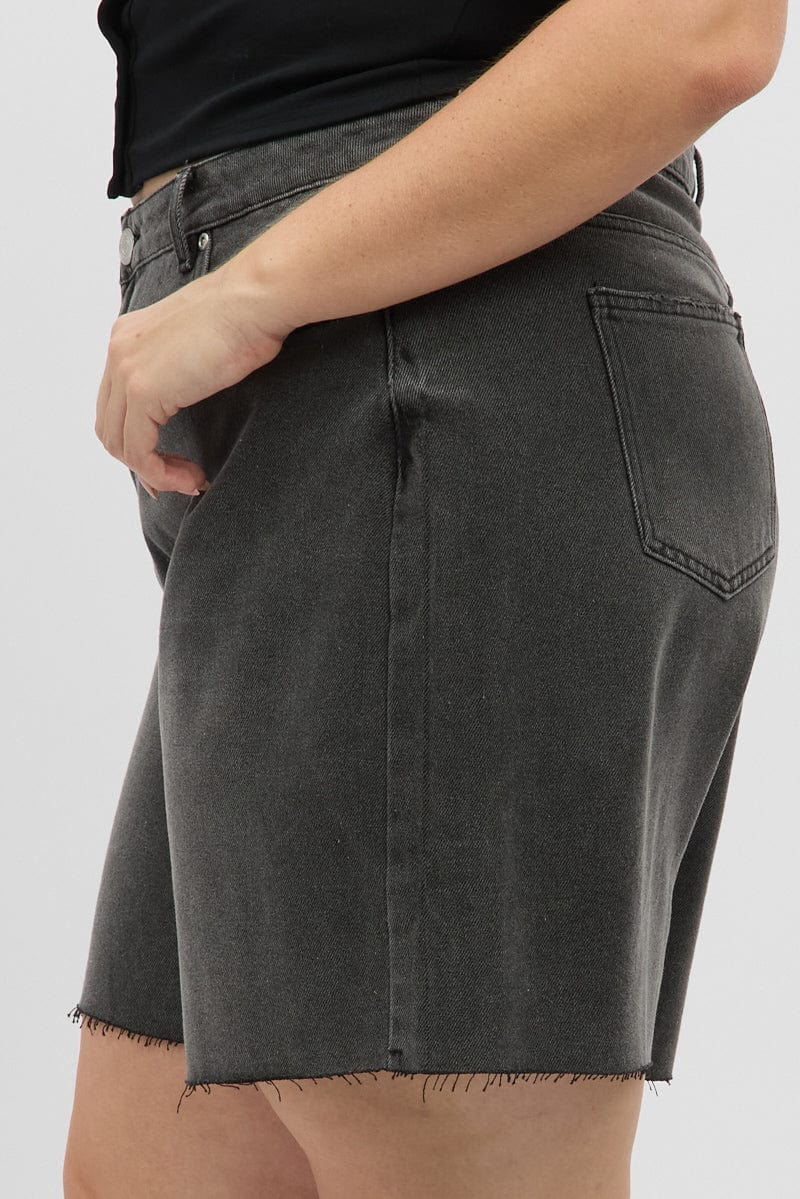 Grey Bermuda Jorts Mid Rise - Image 6