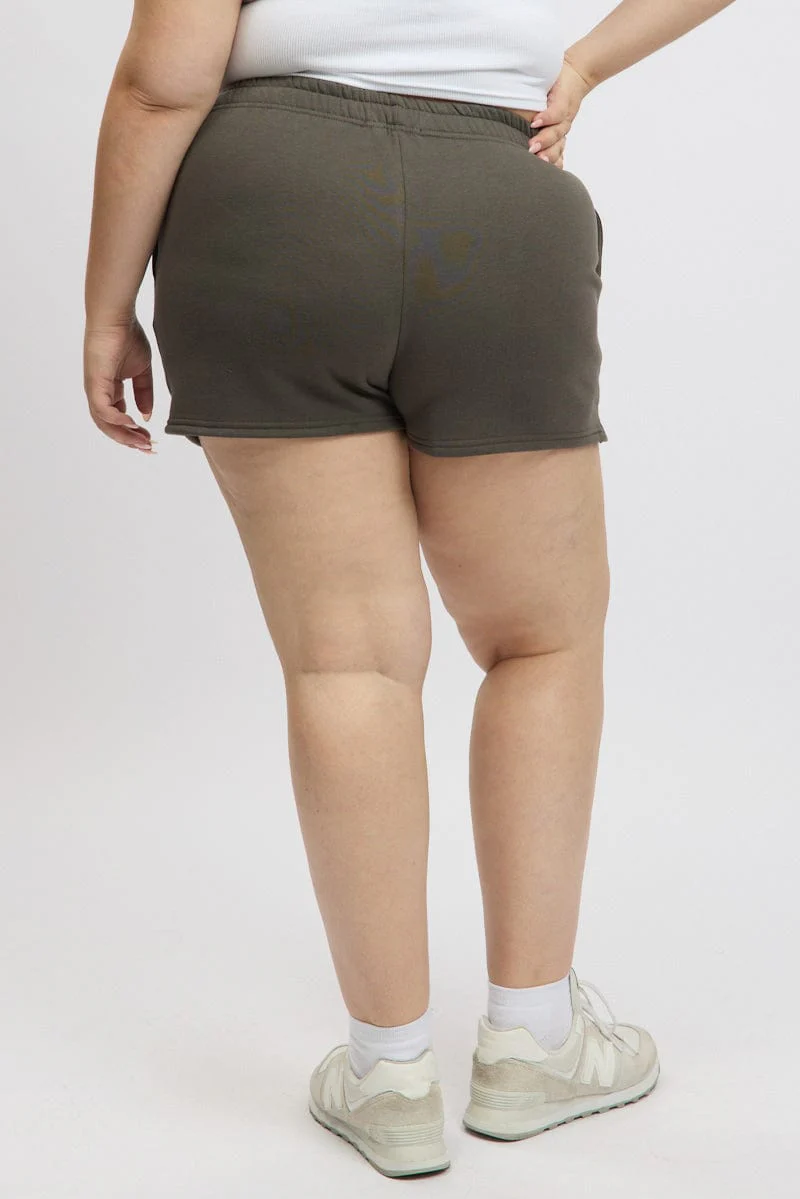 Grey Beverly Hills Embroidered Track Shorts - Image 5