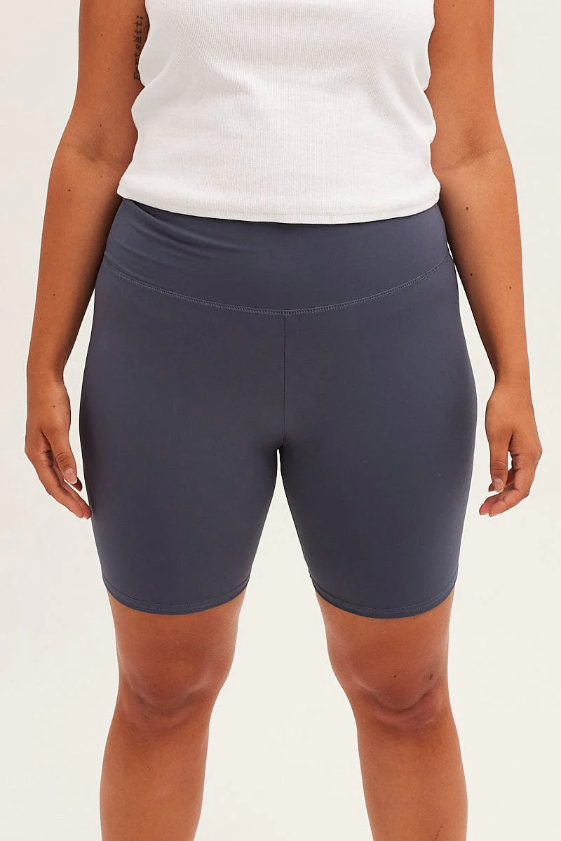 Grey Bike Shorts - Image 2