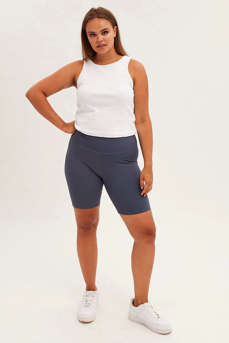 Grey Bike Shorts - Image 3