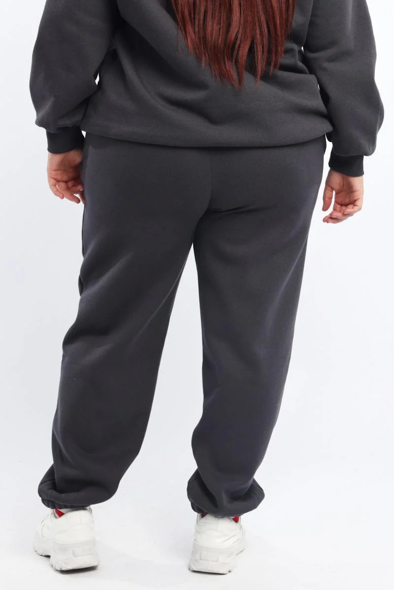 Grey Bow Print Track Pants - Image 5