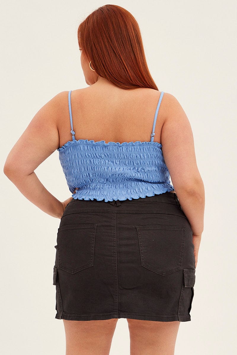 Grey Cargo Skirt Mini Side Pocket Cotton - Image 5