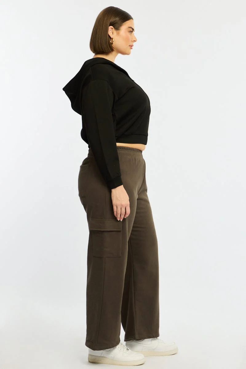 Grey Cargo Track Pants Long - Image 4