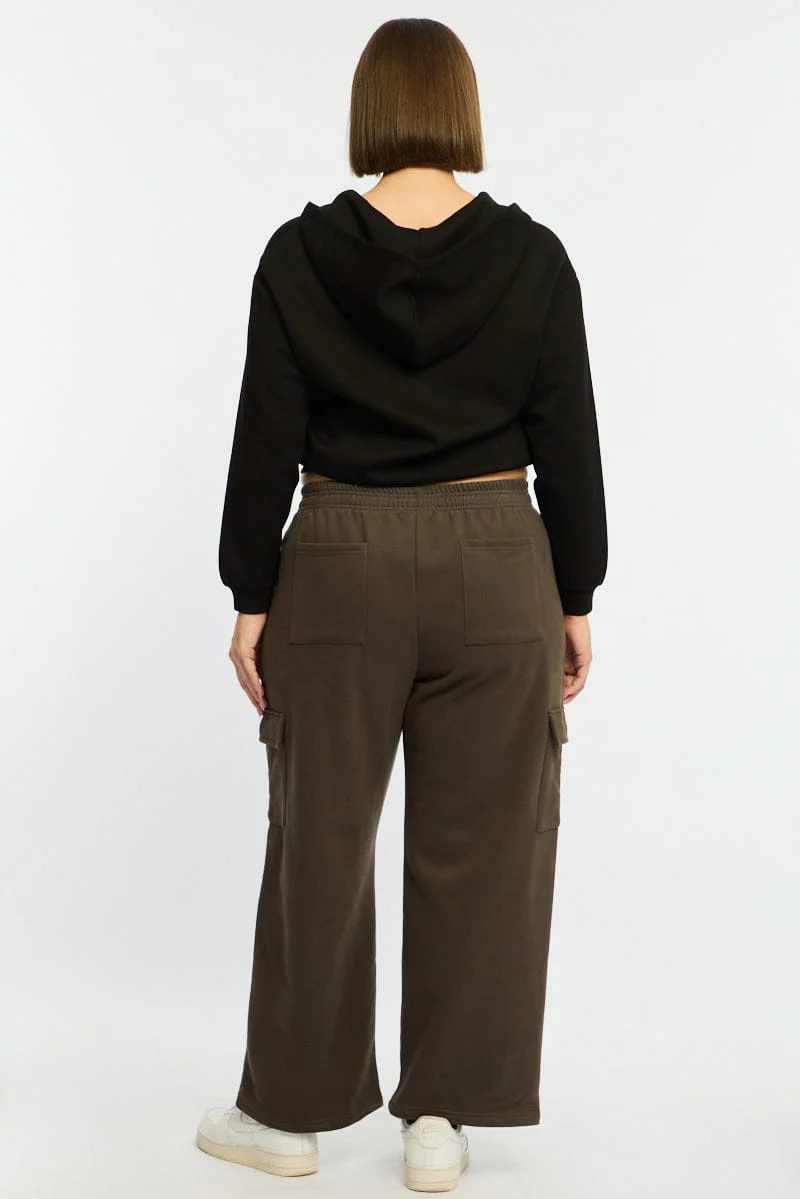 Grey Cargo Track Pants Long - Image 5