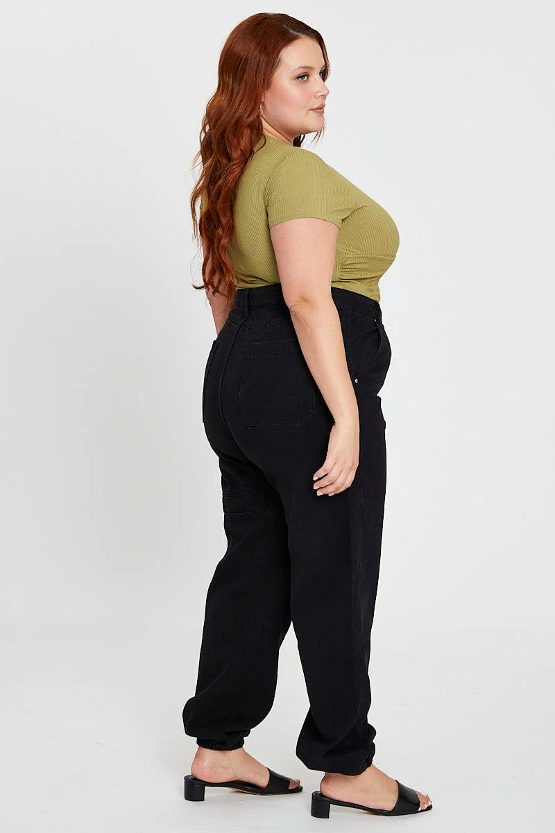 Grey Denim Jean High Rise Track - Image 4