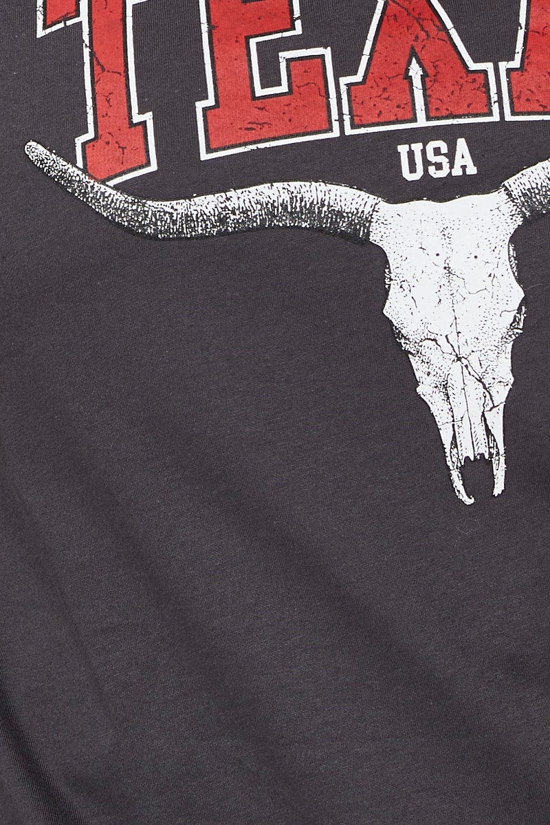 Grey Graphic T-shirt Crew Neck Short Sleeve - Image 12