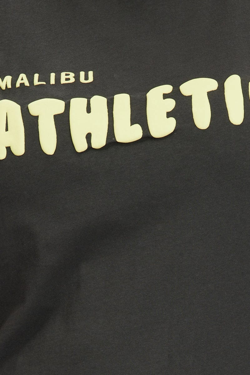 Grey Graphic T Shirt Short Sleeve Crew Neck - Image 6
