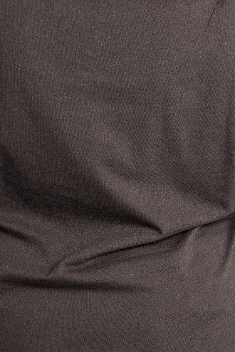 Grey Graphic T-shirt Short Sleeve Crew Neck - Image 6