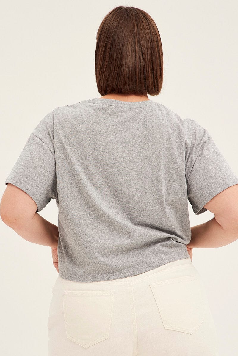 Grey Graphic T-shirt Short Sleeve Rainbow Las Vegas - Image 5