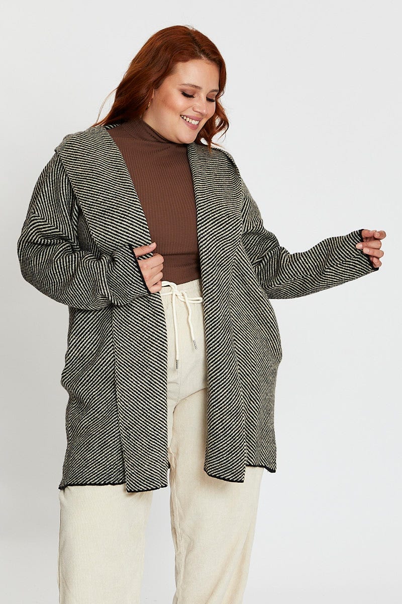 Grey Hoodied Cardigan - Image 3