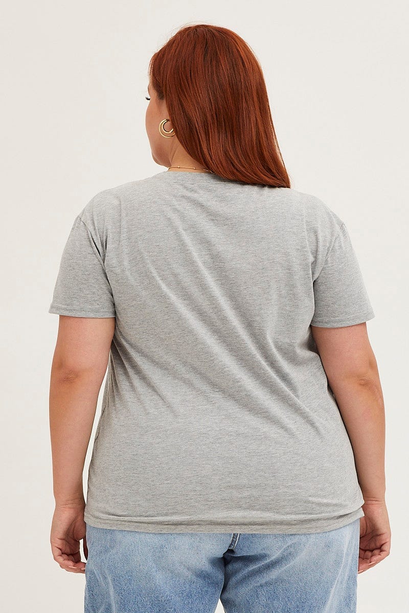 Grey Marle Aspen Short Sleeve Cotton Graphic T-shirt - Image 5
