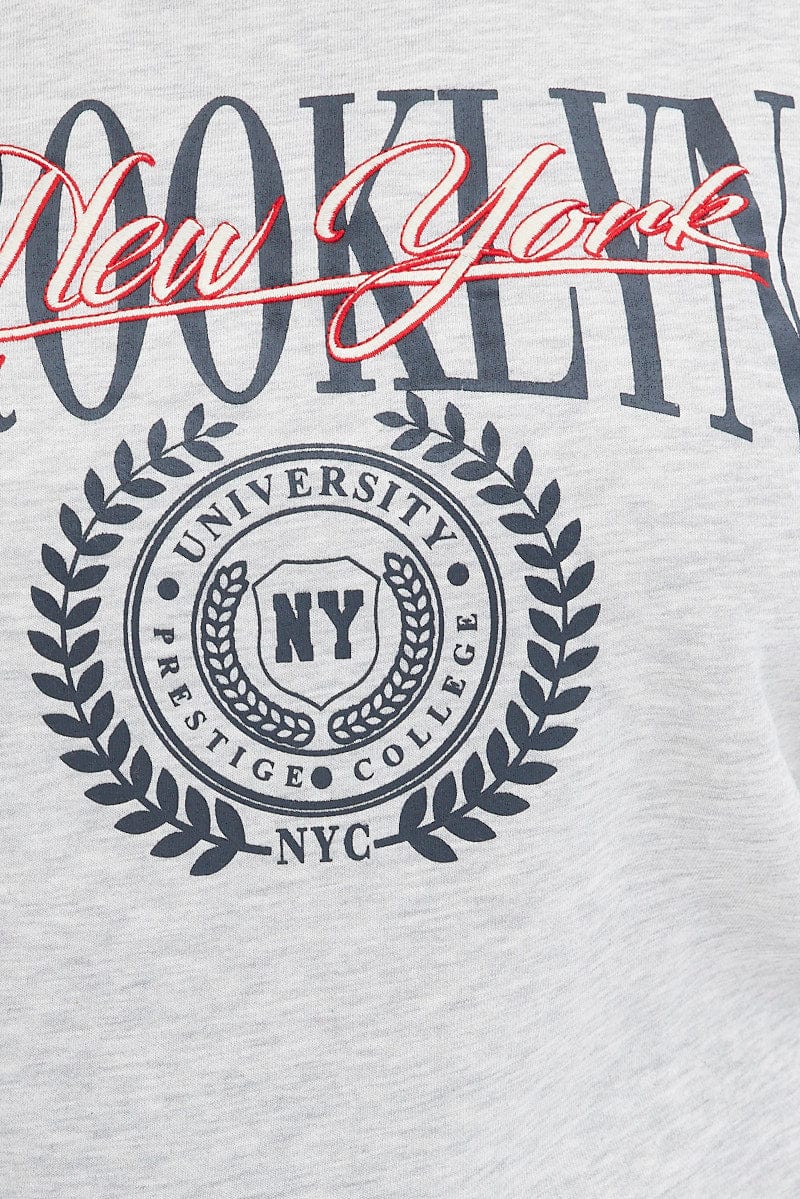Grey Oversized Sweater Embroidered - Image 6