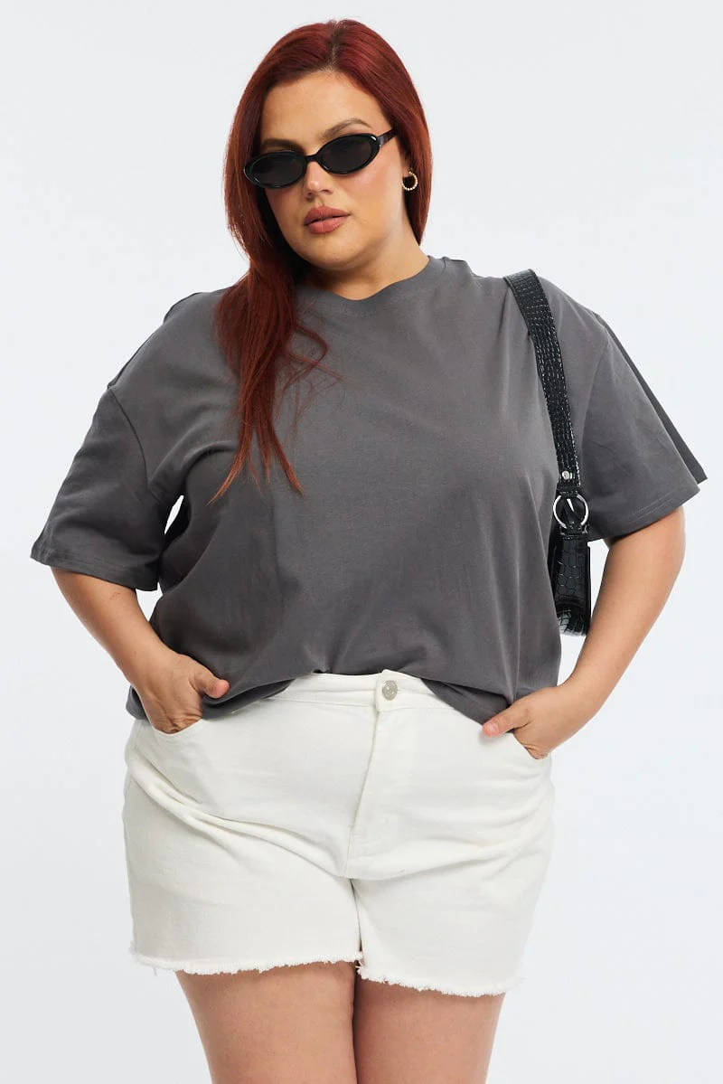 Grey Relaxed T-shirt Short Sleeve
